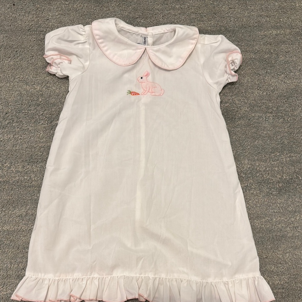Sweet Dreams Bunny White and Pink Kids Pajamas